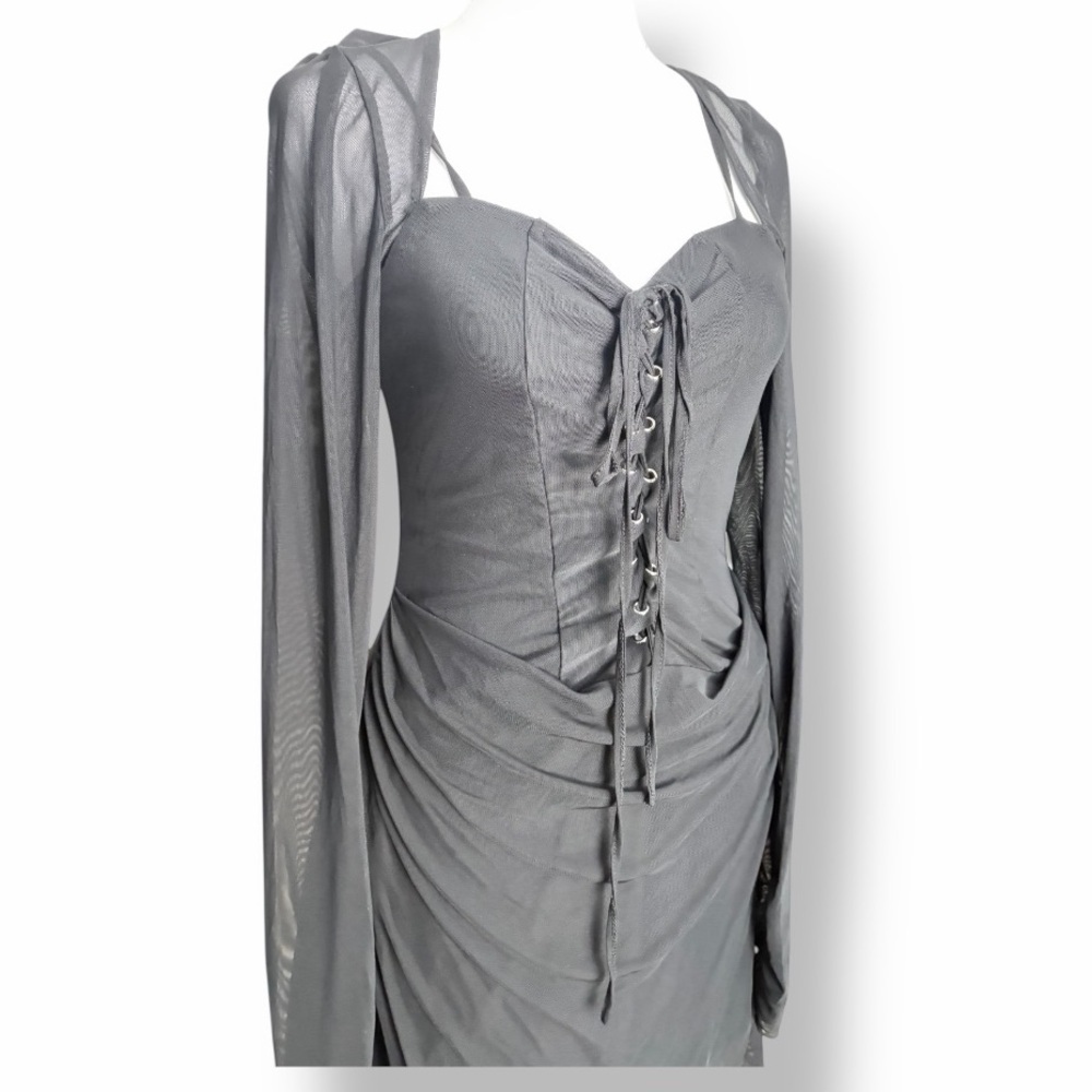 Women’s Sexy Long Sleeve Bodycon Corset Dress NWOT - Picture 4 of 4